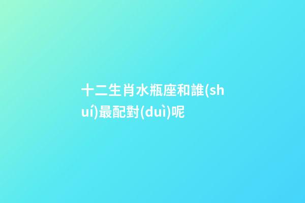 十二生肖水瓶座和誰(shuí)最配對(duì)呢-第1張-星座運(yùn)勢(shì)-玄機(jī)派