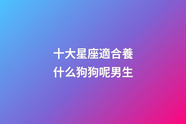 十大星座適合養什么狗狗呢男生-第1張-星座運勢-玄機派