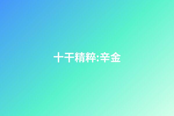 十干精粹:辛金