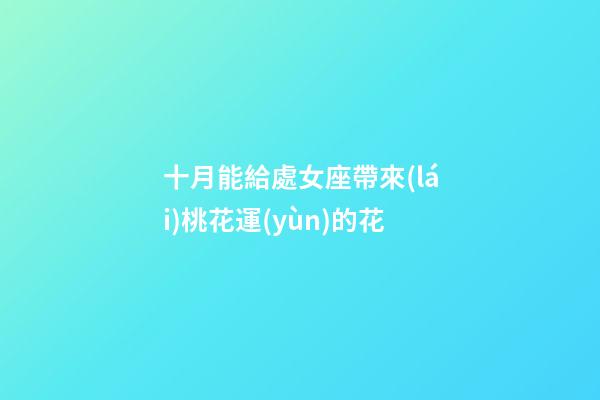 十月能給處女座帶來(lái)桃花運(yùn)的花-第1張-星座運(yùn)勢(shì)-玄機(jī)派