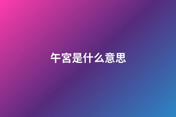 午宮是什么意思