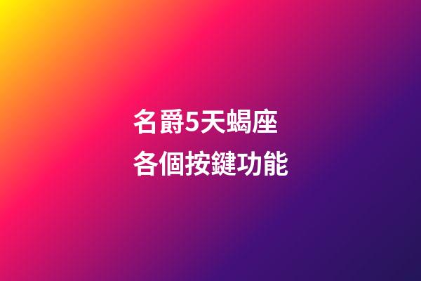 名爵5天蝎座各個按鍵功能-第1張-星座運勢-玄機派