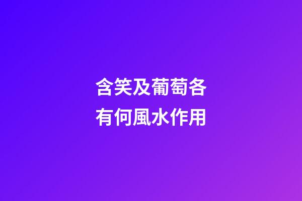 含笑及葡萄各有何風水作用?