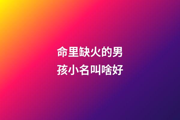 命里缺火的男孩小名叫啥好(缺火男孩小名大全好聽)-第1張-男孩起名-玄機派
