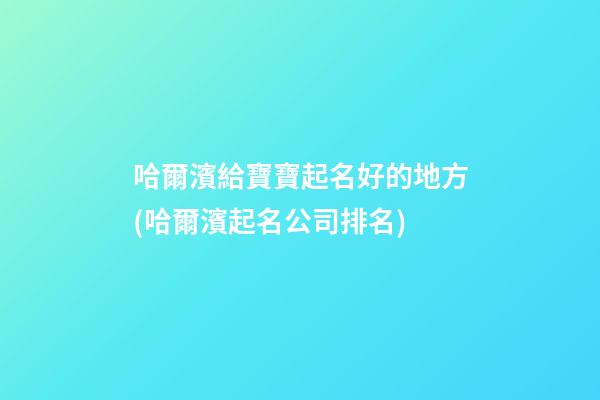 哈爾濱給寶寶起名好的地方(哈爾濱起名公司排名)