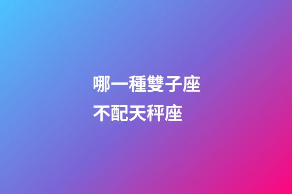 哪一種雙子座不配天秤座-第1張-星座運勢-玄機派