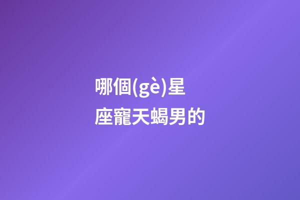 哪個(gè)星座寵天蝎男的-第1張-星座運(yùn)勢(shì)-玄機(jī)派