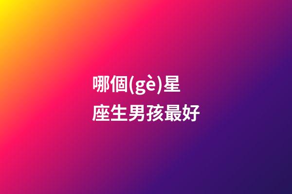 哪個(gè)星座生男孩最好-第1張-星座運(yùn)勢(shì)-玄機(jī)派