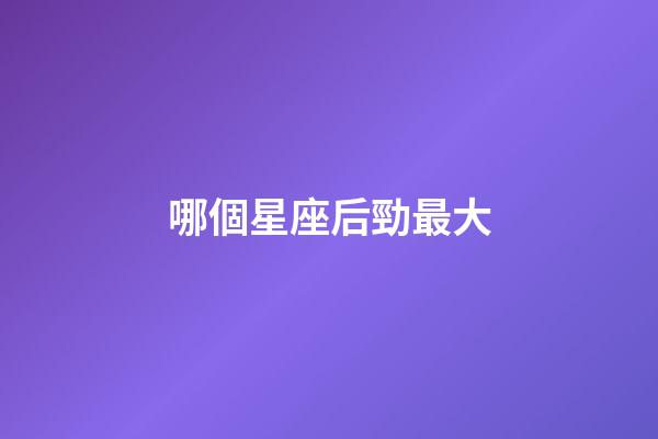 哪個星座后勁最大-第1張-星座運勢-玄機派