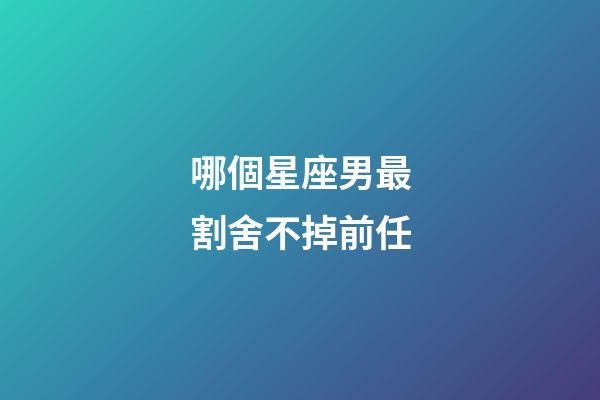 哪個星座男最割舍不掉前任-第1張-星座運勢-玄機派