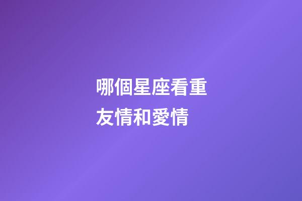 哪個星座看重友情和愛情-第1張-星座運勢-玄機派
