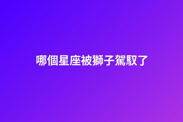 哪個星座被獅子駕馭了-第1張-星座運勢-玄機派