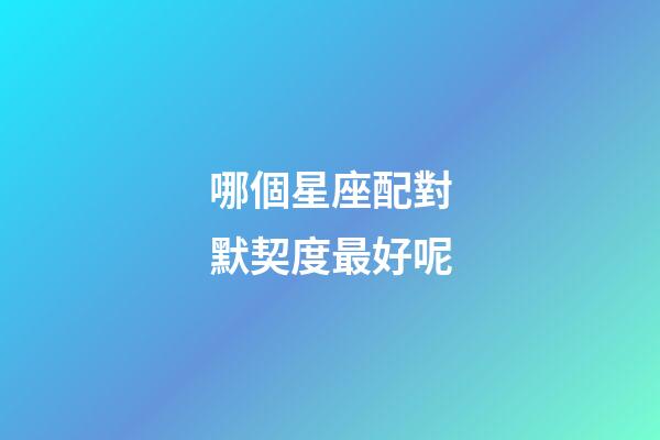 哪個星座配對默契度最好呢-第1張-星座運勢-玄機派