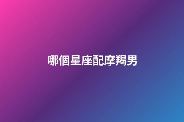 哪個星座配摩羯男-第1張-星座運勢-玄機派