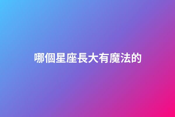 哪個星座長大有魔法的-第1張-星座運勢-玄機派