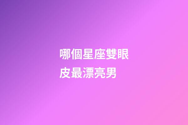 哪個星座雙眼皮最漂亮男