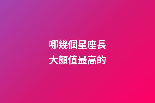 哪幾個星座長大顏值最高的-第1張-星座運勢-玄機派