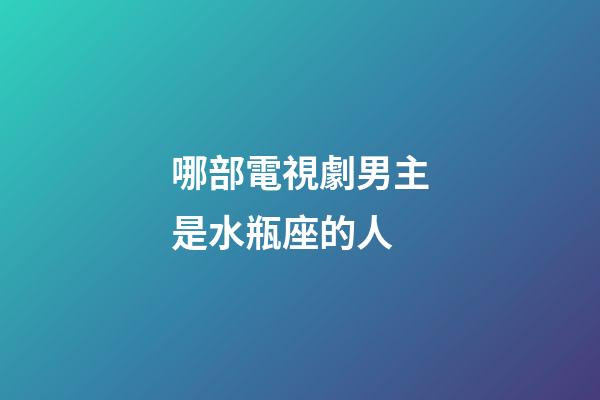 哪部電視劇男主是水瓶座的人-第1張-星座運(yùn)勢-玄機(jī)派