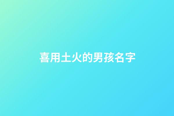 喜用土火的男孩名字(五行喜用土火的男孩名字)-第1張-男孩起名-玄機派