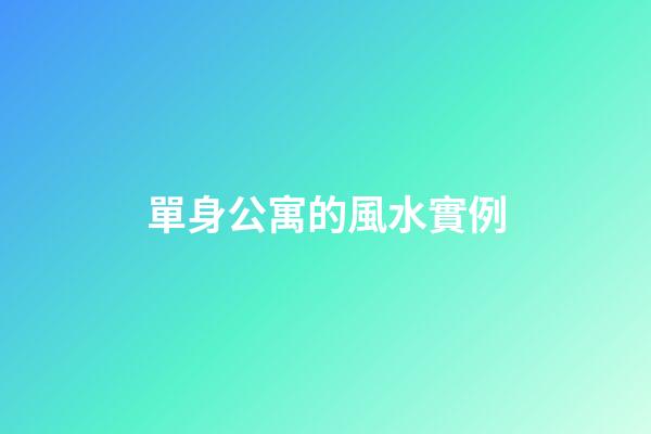 單身公寓的風水實例
