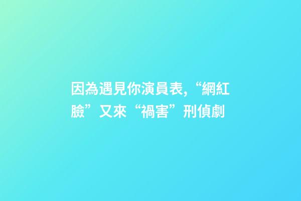 因為遇見你演員表,“網紅臉”又來“禍害”刑偵劇-第1張-觀點-玄機派