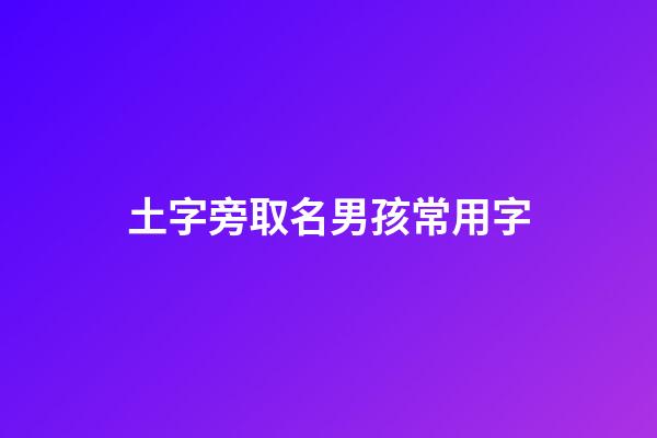土字旁取名男孩常用字(土字旁的字適合男孩子的名字)-第1張-男孩起名-玄機(jī)派