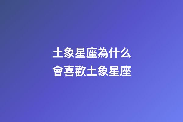 土象星座為什么會喜歡土象星座-第1張-星座運勢-玄機派
