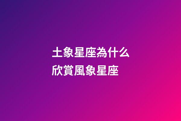 土象星座為什么欣賞風象星座-第1張-星座運勢-玄機派