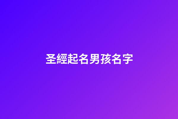 圣經起名男孩名字(1000個圣經名字男孩起名)-第1張-男孩起名-玄機派