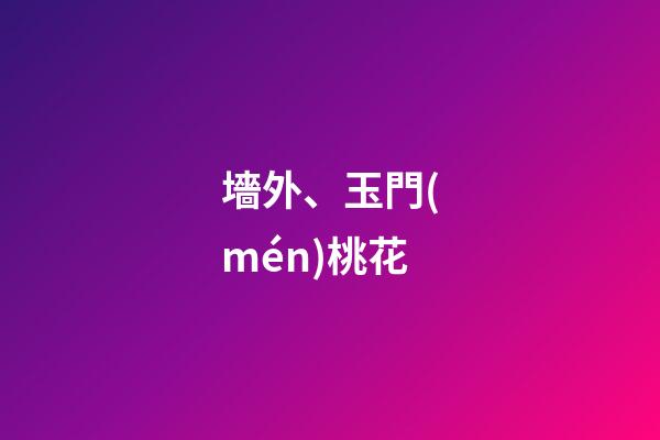 墻外、玉門(mén)桃花