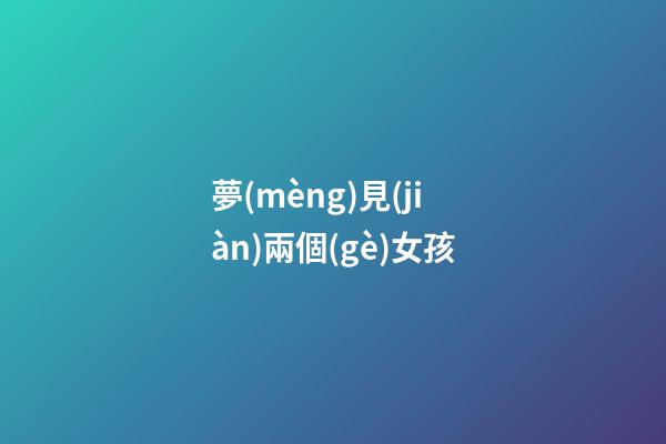 夢(mèng)見(jiàn)兩個(gè)女孩