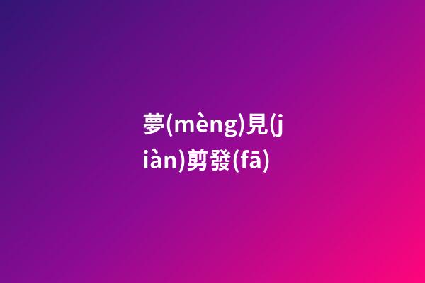 夢(mèng)見(jiàn)剪發(fā)