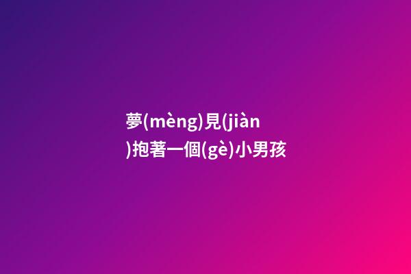 夢(mèng)見(jiàn)抱著一個(gè)小男孩