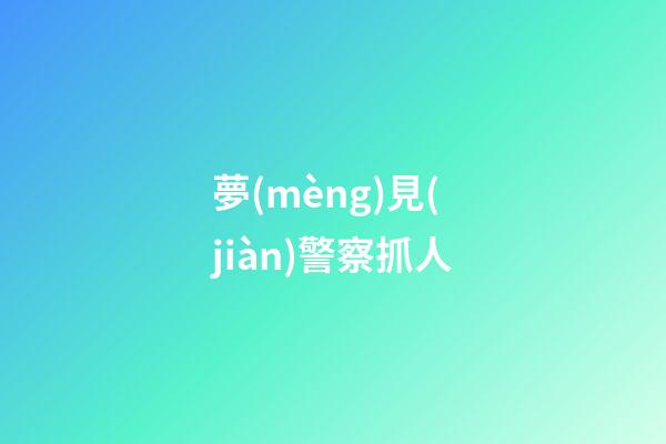 夢(mèng)見(jiàn)警察抓人
