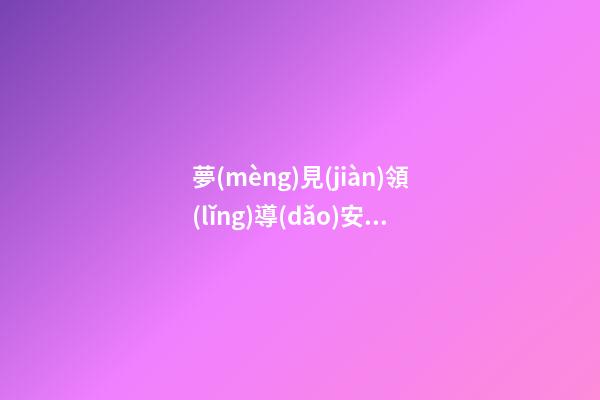 夢(mèng)見(jiàn)領(lǐng)導(dǎo)安排工作