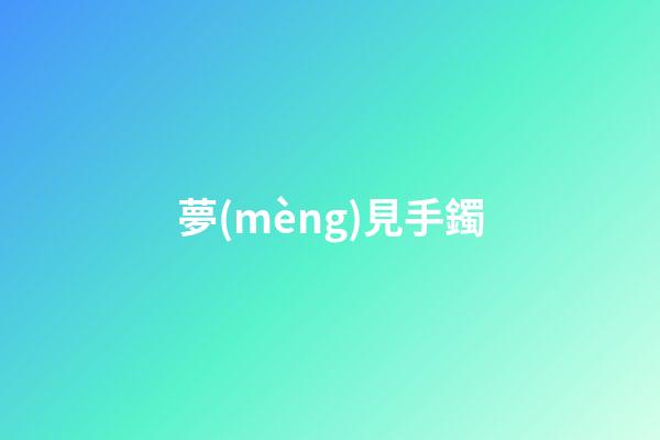 夢(mèng)見手鐲