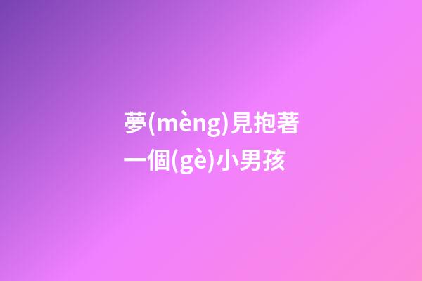 夢(mèng)見抱著一個(gè)小男孩