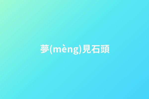夢(mèng)見石頭