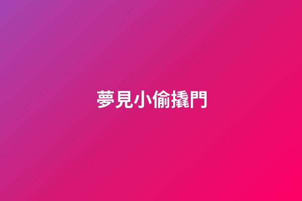 夢見小偷撬門