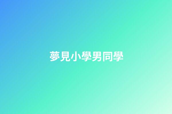 夢見小學男同學