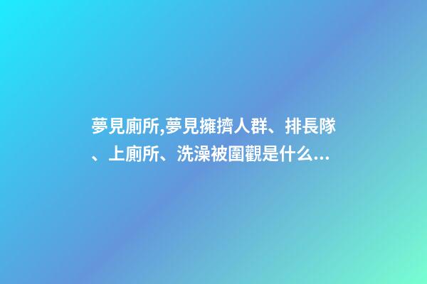夢見廁所,夢見擁擠人群、排長隊、上廁所、洗澡被圍觀是什么意思-第1張-觀點-玄機(jī)派