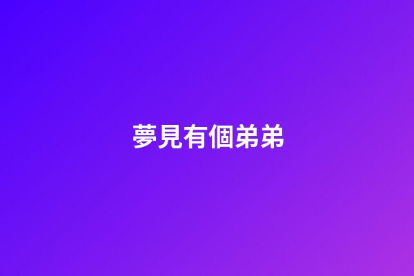 夢見有個弟弟