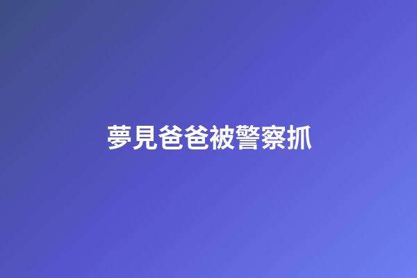 夢見爸爸被警察抓