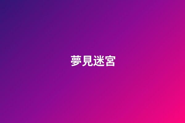 夢見迷宮