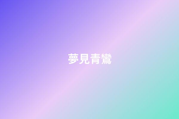 夢見青鸞