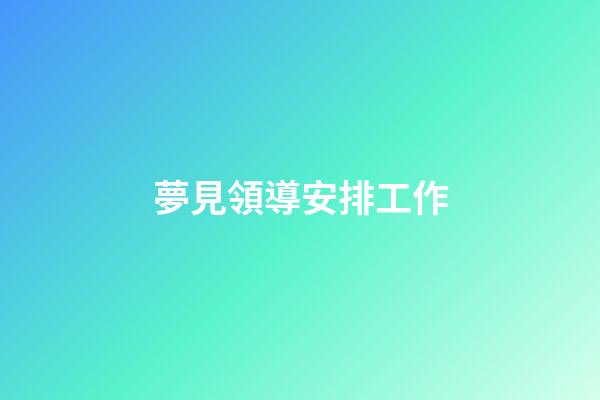 夢見領導安排工作