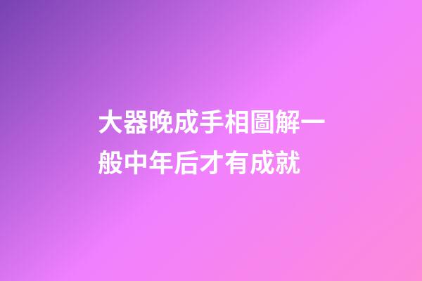 大器晚成手相圖解一般中年后才有成就