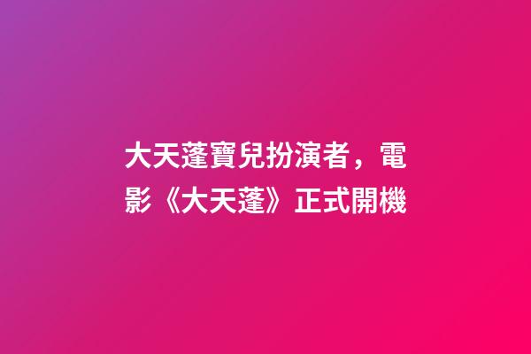 大天蓬寶兒扮演者，電影《大天蓬》正式開機-第1張-觀點-玄機派