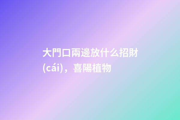 大門口兩邊放什么招財(cái)，喜陽植物