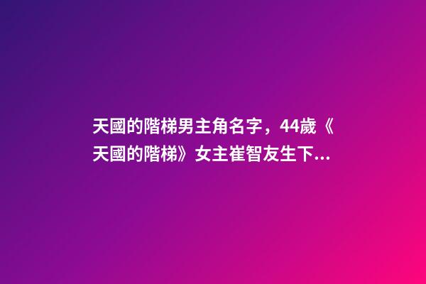 天國的階梯男主角名字，44歲《天國的階梯》女主崔智友生下一女-第1張-觀點-玄機派